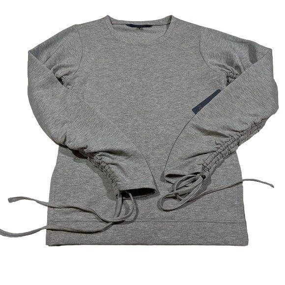 RACHEL Rachel Roy Sweaters - Rachel Roy Fleece Sweatshirt Women's‎ Size Small Ruched Drawstring Sleeve Casual